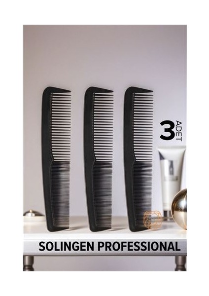 Hsnet Erkek Cep Tarağı 12 cm 3 Adet Solingen Professional - ?69?00E8-2G7069