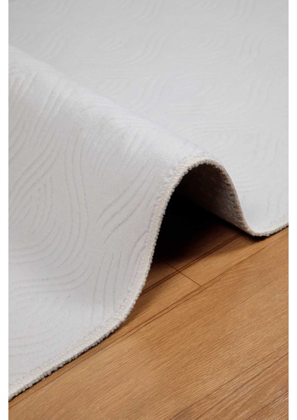 Bukle Kabartmalı Rölyef Kaymaz Tabanlı Yıkanabilir Salon,mutfak,koridor Bej Rayne Yolluk modelleri