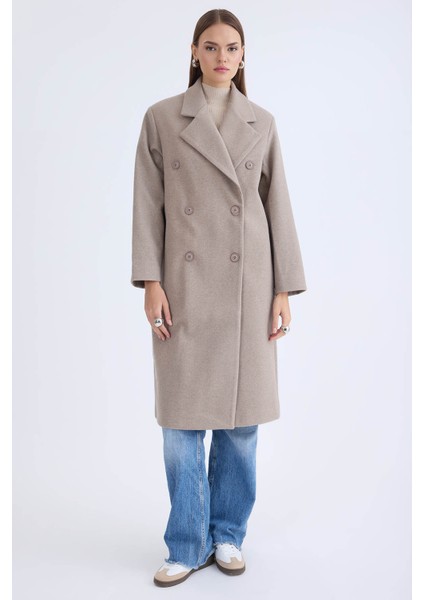 Düğmeli Uzun Kaşe Kaban modelleri