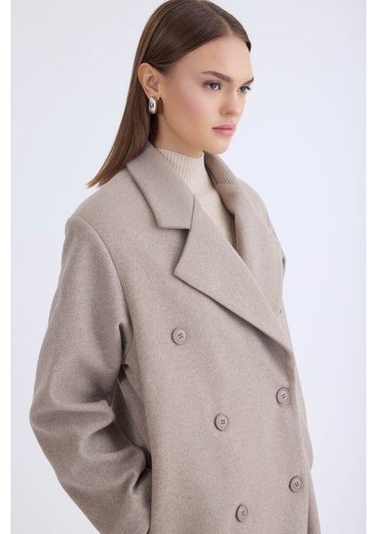 Düğmeli Uzun Kaşe Kaban indirimleri