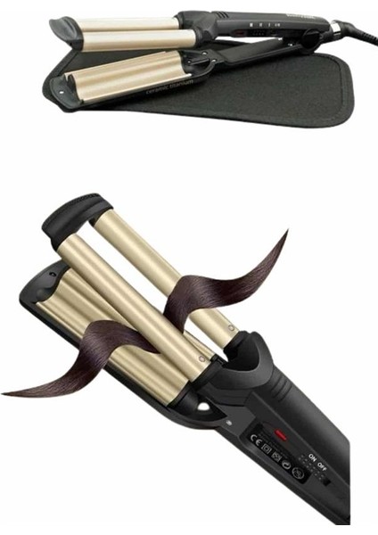 Profesyonel Seramik Kaplama Saç Şekillendirici Wag Maşa Isı Ayarlı - ?26?78E8-7G0526 modelleri