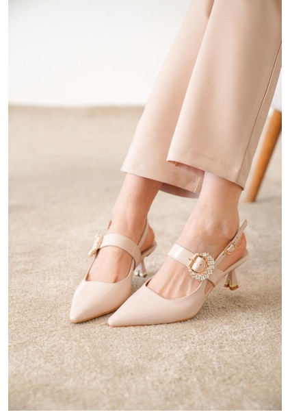 Ibiza Lüx Toka Detaylı Kadın Topuklu Ayakkabı