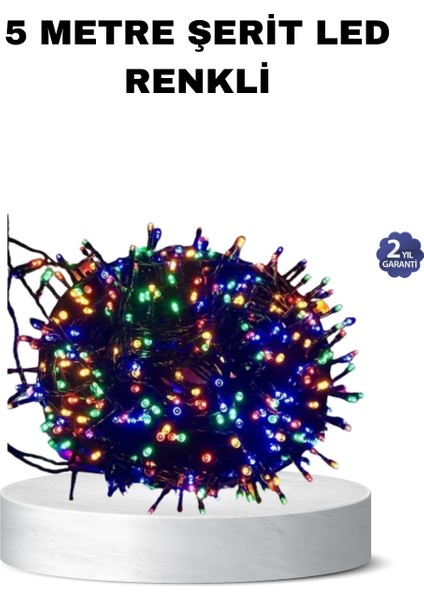 50 Ampullü 5 Metre LED Işık – 8 Modlu Enerji Tasarruflu Dekoratif Aydınlatma - ?68?15E8-5G206