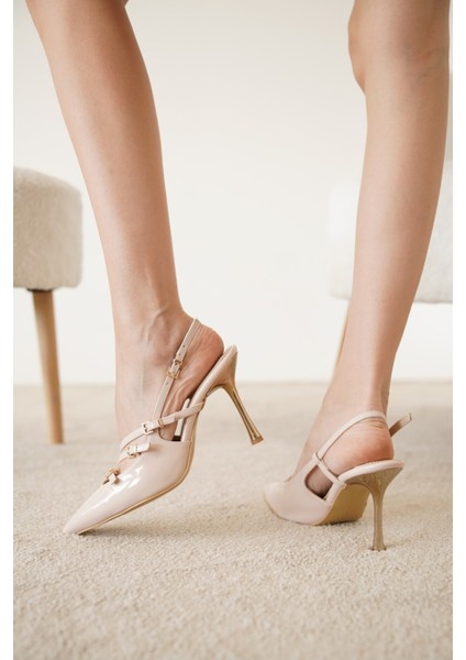 Tenerife Rugan Tokalı Topuklu Ayakkabı