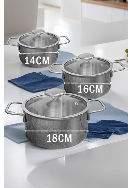 Hsnet Tencere Seti P.çelik 6 Parça - ?91?97E9-9G5891 fiyatları