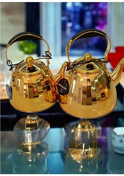 Vıcalına Çaydanlık Set Model Alman Markası Paslanmaz Çelik Çaydanlık &ocak Üstü Isıtıcı Ithal fiyatları