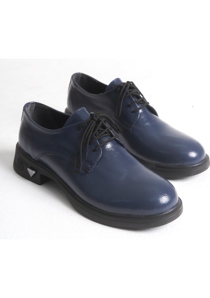 Apex Bağcıklı Rugan Kadın Oxford Ayakkabı