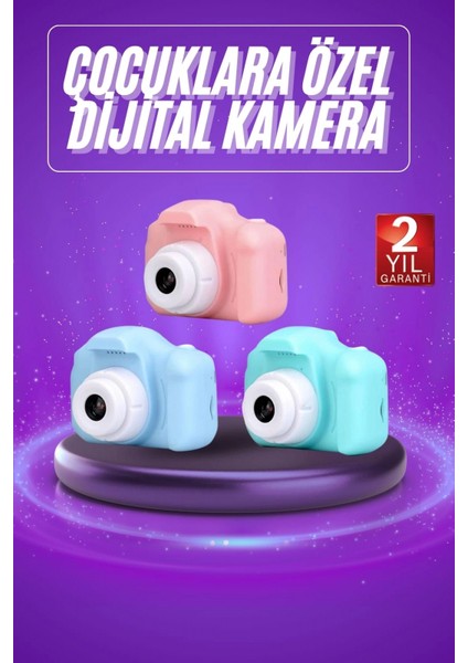 Dijital Fotoğraf Makinesi Çocuk Mini 1080P Hd Kaliteli Renkli