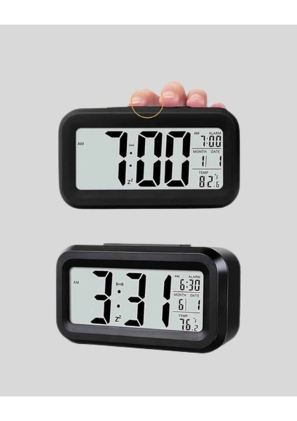 Dijital Masa Saati Sensörlü Aydınlatmalı Alarm ve Sıcaklık Ölçerli - ?81?77E8-7G2181 fiyatları