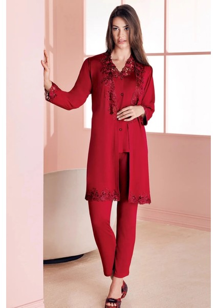 Espuar 752 Penye 3'lü Sabahlık Pijama Takımı