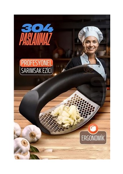 Hsnet Sarımsak Ezici Zencefil Meyve Ezici 304 Paslanmaz Çelik - ?97?60E7-8G0797
