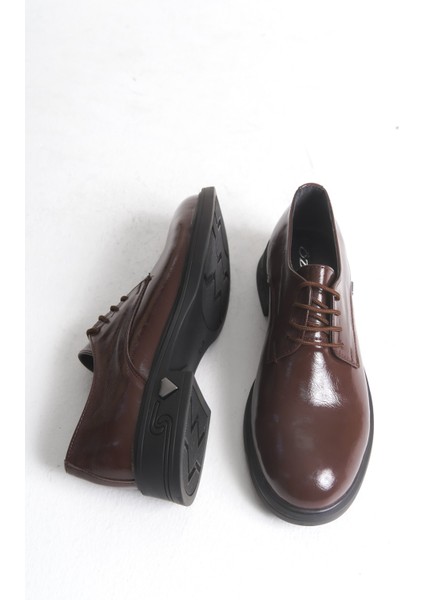 Apex Bağcıklı Rugan Kadın Oxford Ayakkabı modelleri