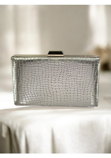 Altın Ithal Krokodil Timsah Lazer Sim Desenli Abiye Çanta fiyatları