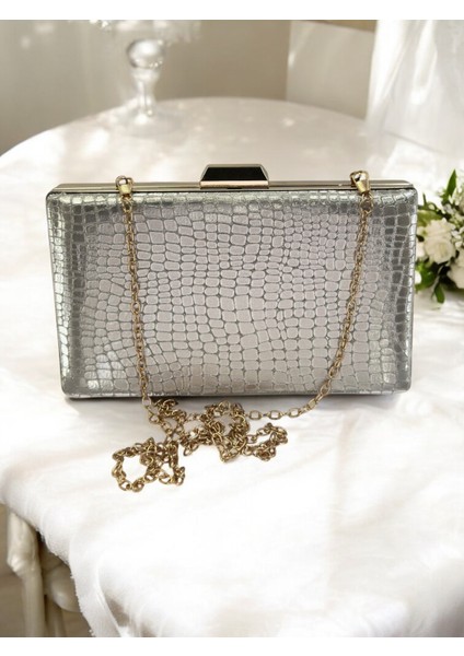 Altın Ithal Krokodil Timsah Lazer Sim Desenli Abiye Çanta fırsatları
