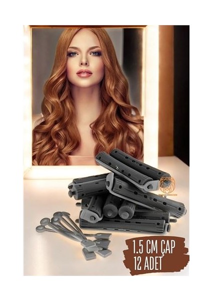 Hsnet Bigudi Çubukları 1.5 cm 12 Adet - ?10?05E9-9G1010