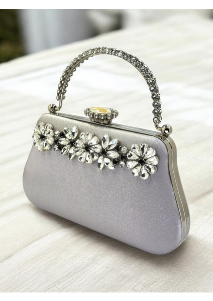 Renk Simli Saten Kristal Taşlı Saplı Kadın Abiye Çanta Düğün Nişan Mezuniyet fiyatları