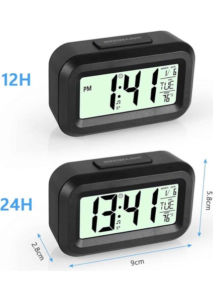 Dijital Masa Saati Termometreli Takvim Çalar Saat LED Ekran Pilli - ?68?88E9-5G0468 indirimleri