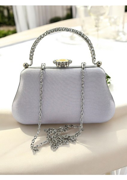 Renk Simli Saten Kristal Taşlı Saplı Kadın Abiye Çanta Düğün Nişan Mezuniyet indirimleri