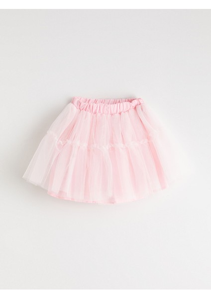 Yeni Sezon Beli Lastikli Kız Çocuk Tütülü Etek ve Külotlu Çorap 2'li fiyatları