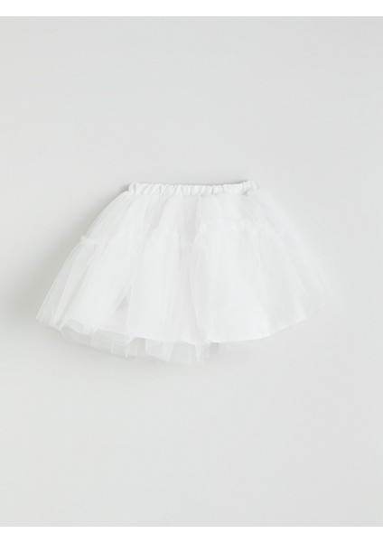 Yeni Sezon Beli Lastikli Kız Çocuk Tütülü Etek ve Külotlu Çorap 2'li modelleri