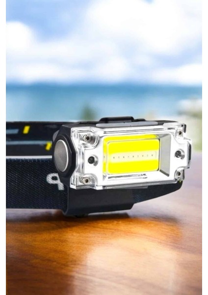 Beyaz LED Işık Sensörlü Kafa Lambası Lityum Batarya LED El Fenerli Şarjlı - ?03?78E4-8G5903 fırsatları