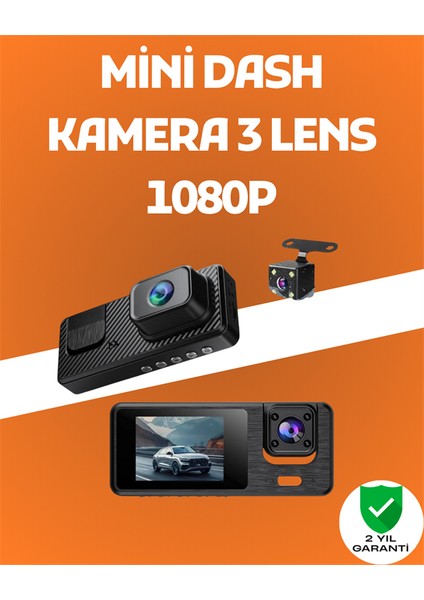 3 Kanallı Araç Dvr – Ön + Iç + Arka Kamera ile Tam Kapsama Yüksek Güvenlik - ?32?06E7-1G19