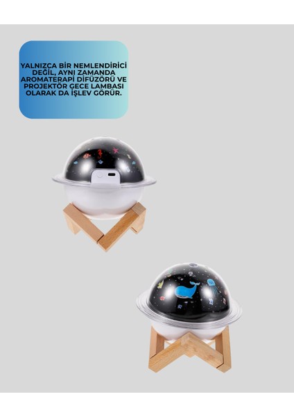 Projektör Işıklı Aromaterapi Uyumlu Mini Masaüstü Hava Nemlendirici Cihaz - ?29?92E3-9G8729 fırsatları