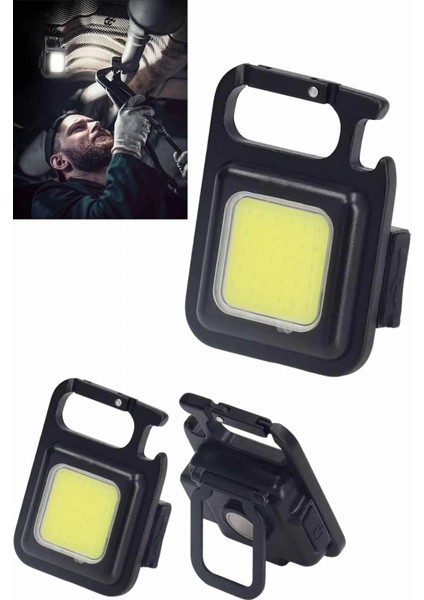 Işıldak USB Şarjlı Cep El Feneri Taşınabilir Mini LED Işık Çok Fonksiyonlu fırsatları