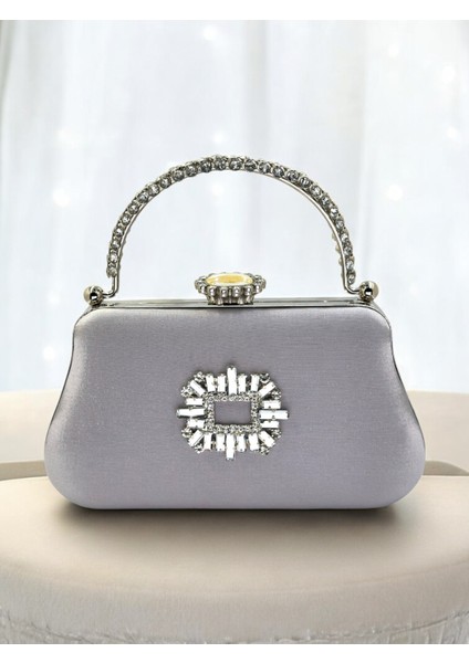 Renk Simli Saten Kristal Taşlı Saplı Kadın Abiye Çanta Düğün Nişan Mezuniyet modelleri