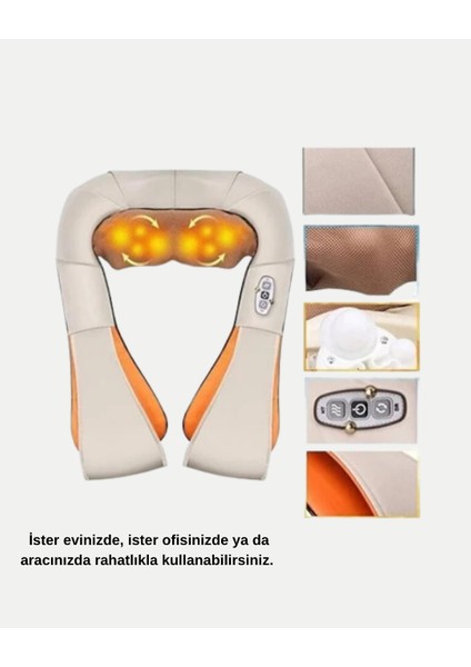 Ergonomik Ovmalı Masaj Aleti – Isıtmalı Yoğurmalı Boyun ve Bel Rahatlatıcı - ?86?64E3-4G7 fiyatları