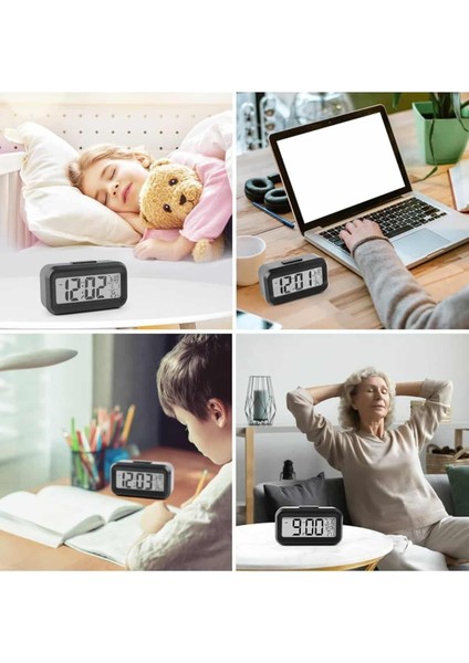 Dijital Işıklı Alarmlı Çalışma Masası Ekran Pilli Çalar Saat - ?59?62E6-5G3959 fırsatları