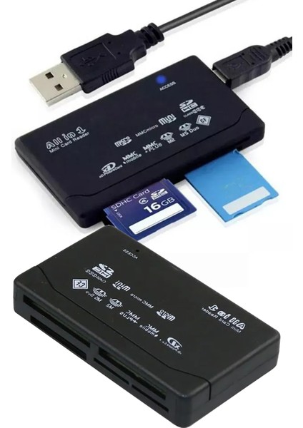 Hızlı Veri Iletimi Hepsi Bir Arada Kart Okuyucu Kart Okuyucu USB 2.0 Hafıza Kartı Okuyucu