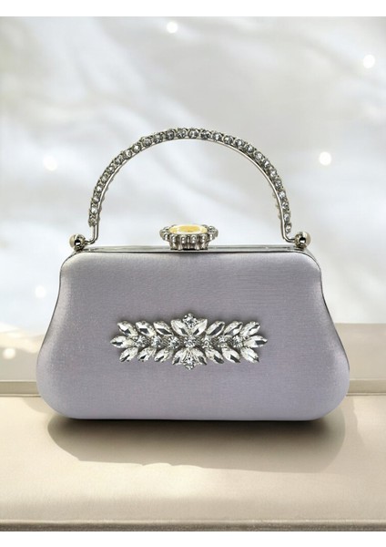 Renk Simli Saten Kristal Taşlı Saplı Kadın Abiye Çanta Düğün Nişan Mezuniyet modelleri