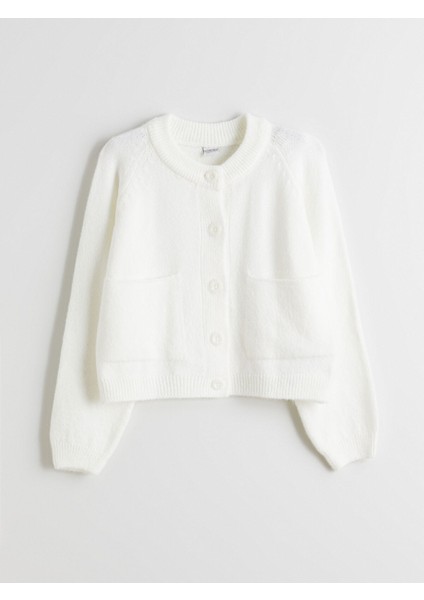 Yeni Sezon Bisiklet Yaka Kız Çocuk Triko Hırka