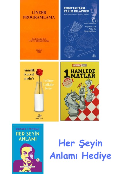 Lineer Programlama + Rubu Tahtası Yapım Kılavuzu + Annelik Kutsal Mıdır? + 1 Hamlede Matlar + Her Şeyin Anlamı