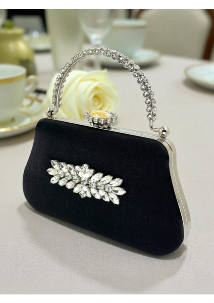 Renk Simli Saten Kristal Taşlı Saplı Kadın Abiye Çanta Düğün Nişan Mezuniyet fiyatları