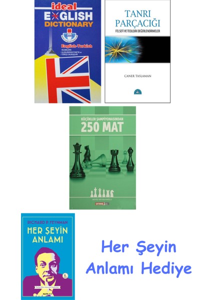 Ideal English Dictionary + Tanrı Parçacığı + Küçükler Şampiyonasından 250 Mat + Her Şeyin Anlamı