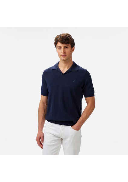 Erkek Lacivert Classic Fit Triko