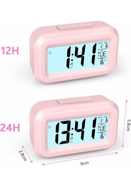 Gece Dijital Masa Saati Dijital Alarmlı LED Ekran Pilli Çalar Saat - ?11?19E5-8G3411 indirimleri
