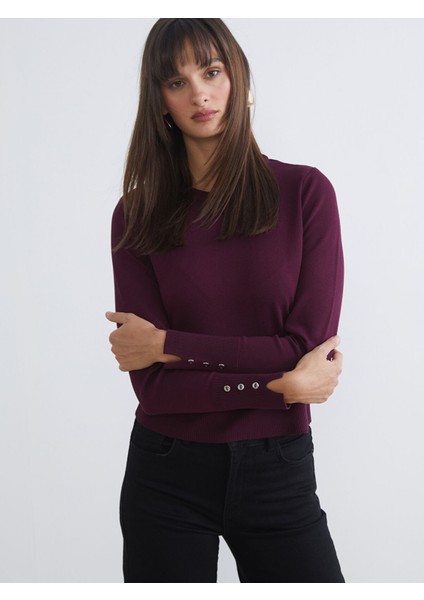 Yeni Sezon Bisiklet Yaka Kadın Triko Kazak