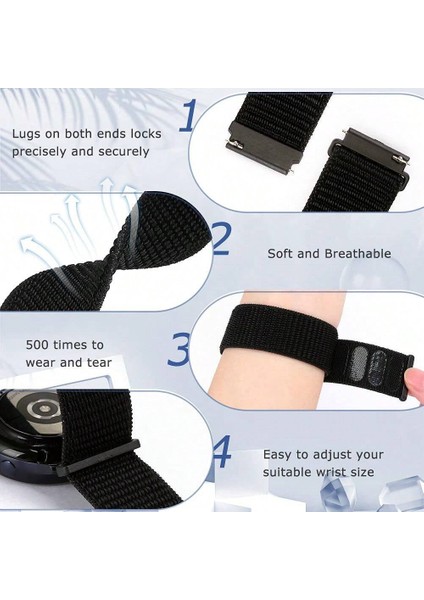 Huawei Watch Gt5 Gt4 Gt3 Gt2 GT2E/GT5 Pro Gt3 Pro Gt2 Pro 46MM) Spor Cırtlı Tekstil Kordon 22MM Loop fiyatları