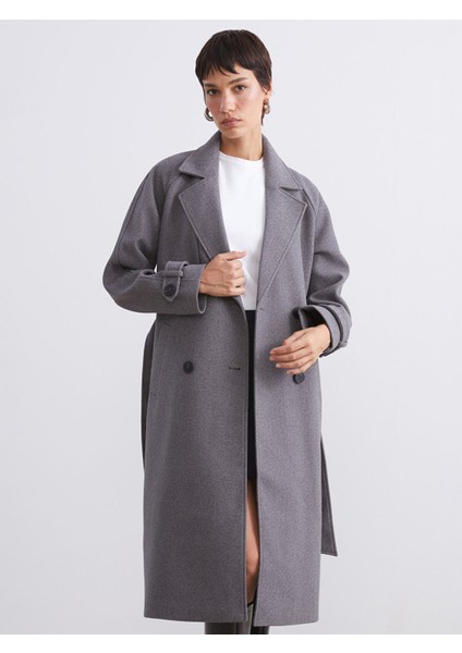 Yeni Sezon Ceket Yaka Oversize Kadın Kaşe Kaban fiyatları