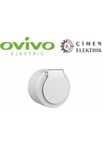 Beyaz Kapaklı Topraklı Priz Sıva Üstü fiyatları