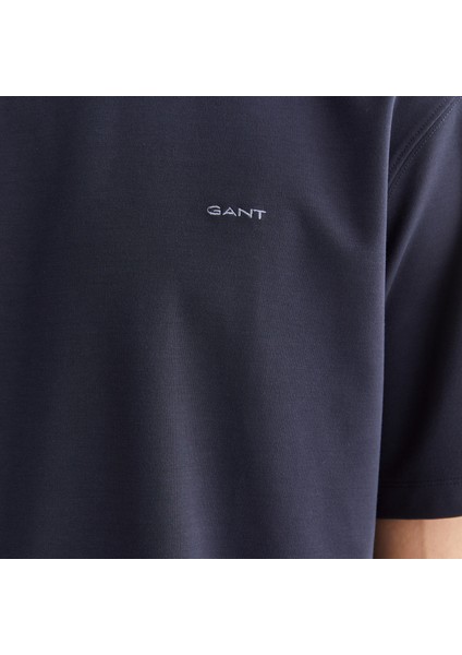 Erkek Lacivert Regular Fit Bisiklet Yaka Logolu T-Shirt indirimleri