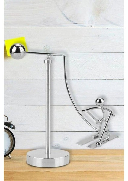 Manyetik Sallanan Kayakçı Masa Üstü Salıncak Sürekli Sallanan Manyetik Masa Üstü Dekor Obje