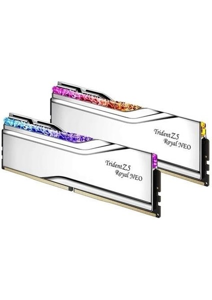 Gskıll 64GB (2x 32GB) Ddr5 6000MHZ CL32 Rgb Dual Kıt Pc Ram Trıdent Z5 Royal Neo F5-6000J2636H32GX2-TR5NS modelleri