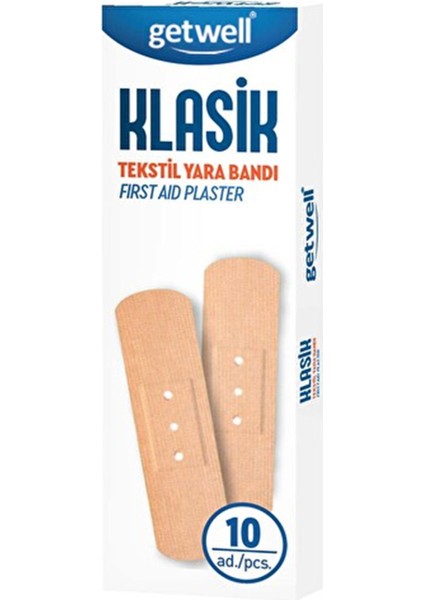Klasik Tekstil Yara Bandı 10'lu 5 Adet