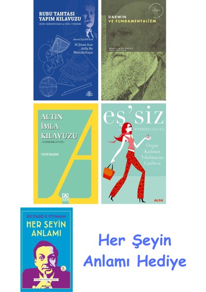 Rubu Tahtası Yapım Kılavuzu + Darwin ve Fundamentalizm + Altın Imla Kılavuzu -Yazım Kılavuzu + Eş'siz + Her Şeyin Anlamı