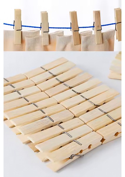 Bambu Mandal, Ahşap Mandal, Tahta Mandal,kaliteli Mandalı, Çamaşır Mandalı 144 Adet indirimleri