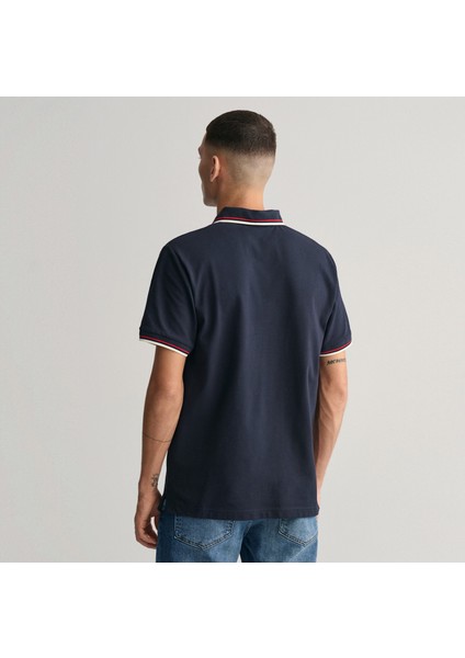 Erkek Lacivert Regular Fit Çizgili Polo modelleri